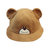 小小萌 儿童宝宝遮阳帽可爱渔夫帽(均码（头围约52） 小熊棕色)第2张高清大图