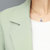 VEGININA 韩版修身显瘦时尚中长款小西装外套 3301(绿色 3XL)第4张高清大图