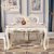 拉斐曼尼 FT016 欧式餐桌椅组合 法式布艺实木餐桌凳大理石餐桌 小户型一桌四椅(一桌六椅 1.35米木桌+A椅)第3张高清大图