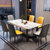 恒兴达 岩板餐桌现代简约家用小户型长方形餐厅北欧西餐桌椅组合(1.5米-岩板 单餐桌)第2张高清大图