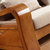 明佳友 新中式实木沙发 可拆洗客厅布艺沙发组合 现代贵妃客厅家具沙发(C款三位+贵妃+长几)第2张高清大图