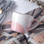 水杯马克杯水杯杯子创意咖啡杯办公室马克杯描金带勺北欧礼盒装生日礼物大容量办公(粉红色-斜口金边-典雅黑礼盒装)第2张高清大图