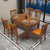 恒兴达 黄金梨木全实木餐桌 新中式折叠实木餐桌椅组合1.35米长方形现代简约饭桌1.48米(1.48米搭配B款椅 一桌六椅)第2张高清大图