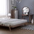 一米色彩 北欧实木床日式简约软靠床婚床卧室家具双人床(胡桃色 1.8米单个床)第2张高清大图