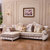 欧尔卡斯欧式布艺沙发组合 大小户型转角沙发现代简约新古典家具(贵+三 香槟色)第3张高清大图