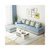 现代简约大小户型布艺沙发客厅转角布沙发组合家具租房三人沙发(典雅蓝)第3张高清大图