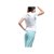 路伊梵22344莫代尔休闲健身瑜伽服（海洋绿+白）（M）第3张高清大图