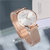 阿玛尼手表 简约时尚米兰编织钢带 石英表AR1956 玫瑰金女表(白色)第3张高清大图
