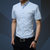 2017夏季新款男士短袖衬衫  简约时尚修身短袖衬衫 2730(白色)第4张高清大图