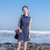 2018夏季新款女装修身显瘦无袖A字时尚气质衬衫领连衣裙chic裙子(深蓝色)(L)第3张高清大图