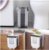 厨房垃圾桶 挂式拉圾筒折叠杂物桶 家用悬挂分类橱柜门折叠收纳桶9升咖啡色JMQ-340第2张高清大图