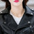 VEGININA 韩版PU皮衣女短款长袖修身立领皮夹克外套 9942(黑色 3XL)第4张高清大图