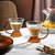 北欧高颜值茶壶煮茶花茶壶创意ins高硼硅玻璃复古套装琥珀色整套茶具创意茶具茶壶茶杯(一壶两杯 托盘套装)第4张高清大图