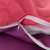 奥妮菲娅   纯色双拼四件套 无印棉质良品力荐 床品套件(西瓜红紫 200*230cm)第4张高清大图