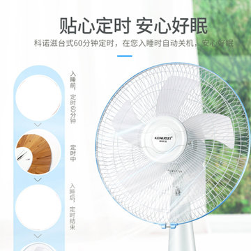 科诺滋(KENUOZI)大款台式电风扇电扇家用办公静音冷风扇空调扇SN-T201(白色小台扇 定时款)