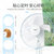 科诺滋(KENUOZI)大款台式电风扇电扇家用办公静音冷风扇空调扇SN-T201(白色小台扇 定时款)第3张高清大图