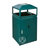 南方新款锥形户外垃圾桶公园果皮桶金属垃圾筒带烟灰缸GPX-61(墨绿色中号)第3张高清大图