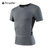 男士PRO紧身运动健身跑步 弹力排汗速干衣服短袖衫T恤tp8011(浅灰色 M)第4张高清大图