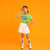 六一儿童街舞套装男童嘻哈演出服女童爵士舞服装嘻哈啦啦队(150 绿色女款)第3张高清大图