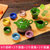 陶瓷功夫组合茶具整套装冰裂釉纹紫砂六色日式品茗小茶杯(6色杯+壶套装)第2张高清大图