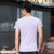 2017夏装新款纯白色男士圆领短袖T恤棉纯色短袖潮打底衫 ST001(深灰V领)第4张高清大图