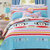 居乐依家纺 纯棉斜纹纯棉卡通动漫儿童印花 床上用品被套床单式40支全棉四件套(爱心猴(蓝) 200*230cm)第3张高清大图