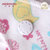小米米minimoto 婴儿宝宝三角围巾口水巾多功能巾两条装(粉红色)第3张高清大图