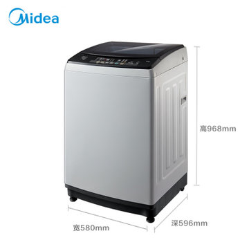 美的(Midea) MB100V50QC 10公斤快净新品全自动波轮洗脱一体洗衣机非变频 家用智力灰 品质电机 羽绒服洗