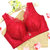 Magifas新款女式超大码无钢圈内衣大罩杯胖mm聚拢调整型蕾丝胸罩133(红紫 75B)第4张高清大图