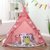 TPins儿童帐篷印第安室内游戏屋公主玩具屋小房子宝宝礼物拍照道具TP2637(白色简约款160cm)第4张高清大图