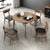 北欧风实木餐桌吃饭桌子4人圆形可伸缩小户型一桌六椅歺桌椅组合(一桌四椅)第3张高清大图