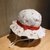 SUNTEK宝宝帽子夏季薄款防晒遮阳帽女婴儿可爱渔夫帽男童大檐太阳帽(52-54cm（4-10岁） 花草布款-米色)第3张高清大图