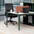 艾诺狄斯 现代简约办公室双人位带副柜职员办公桌椅组合办公家具(胡桃色双人位)第2张高清大图