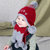 牛奶朋友 冬季宝宝护耳毛线帽纯色儿童防寒套头帽婴儿毛线帽(蓝色（帽子+围巾）)第3张高清大图