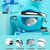 电水壶欧式电热水壶家用加厚不锈钢大容量烧水壶蓝色(蓝色)第3张高清大图