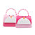儿童包包公主斜挎包生日礼物企鹅小女孩可爱迷你时尚女童包包手提包(粉红 中款)第2张高清大图