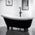 人造石浴缸 小户型家用舒适一体式浴缸薄边独立式 卫生间浴缸 酒店民宿椭圆型浴缸(GM-8016S【白色】)第3张高清大图