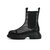 森达2021冬季新款商场同款网状透气舒适女切尔西中筒靴4MQ11DZ1(黑色 40)第2张高清大图
