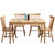 亚格林 北欧 餐桌 全实木餐桌椅组合日式实木饭桌餐厅饭店家具(胡桃色 1.35米（一桌4椅）)第5张高清大图