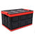 车载折叠收纳箱储物箱 家用车载多功能后备箱车用置物箱整理箱(黑红色（50L） 版本)第2张高清大图
