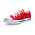 男女帆布鞋透气情侣款鞋纯色帆布休闲运动鞋(红色)第2张高清大图