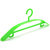 优芬塑料宽耳衣架宽肩晾晒裤架（5只装）(绿色PC1015)第2张高清大图