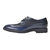 VERSACE COLLECTION范思哲VC男鞋 男士拼皮系带时尚皮鞋 92436(藏青色 41)第4张高清大图