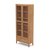 亚格林  北欧 书柜书架组合柜双门玻璃柜自由组合简易橡胶木(胡桃色 二门)第5张高清大图