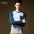 PINLI品立 2013秋装新品男装长袖T恤运动风时尚修身打底衫 3517(蓝灰色  M 170 )第2张高清大图