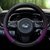 2017款悦达起亚智跑KX5 K2 K3 K5K4专用方向盘套子 真皮汽车把套(运动款 黑紫色)第2张高清大图