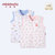 小米米minimoto男女宝宝绗缝夹棉按扣背心儿童马甲外套(粉蓝色 90cm（1-2岁）)第2张高清大图