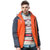 TECTOP 男款冲锋衣两件套保暖防寒防雨 JW5163(橘红/深灰 L)第3张高清大图