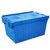 苏识 DGZZ1 带盖周转箱 600×400×260mm ( 颜色：蓝色) 物流箱斜插箱加厚配送箱第2张高清大图