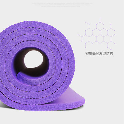 品佳 瑜伽垫初学者加长防滑男女士加厚加宽无味健身瑜珈垫子(紫色)
